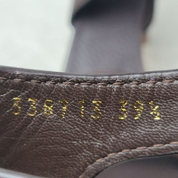 Gucci Lifford Womens Heel Sandals Size 9 Open Toe Bamboo Buckle 338713 - Picture 7 of 8